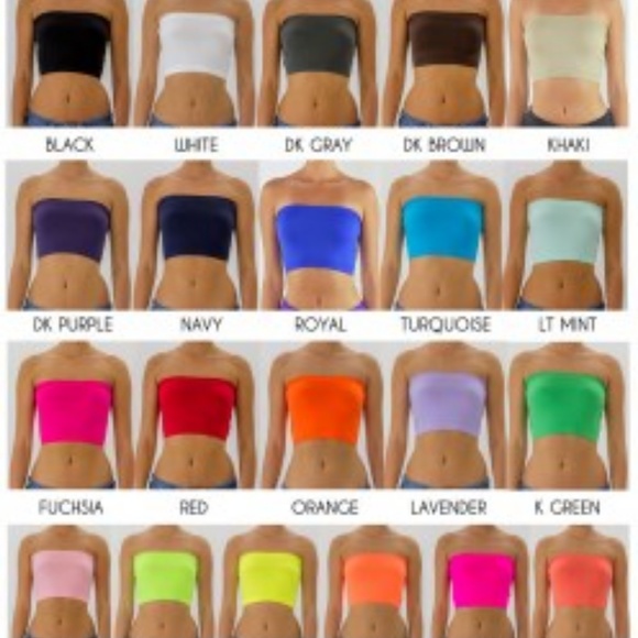 8 UNWORN TUBE/CROP TOPS (BUNDLED) LIMITED ITEM - Picture 6 of 6